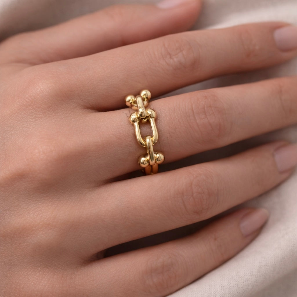 Anillo de Enlace con Perlas
