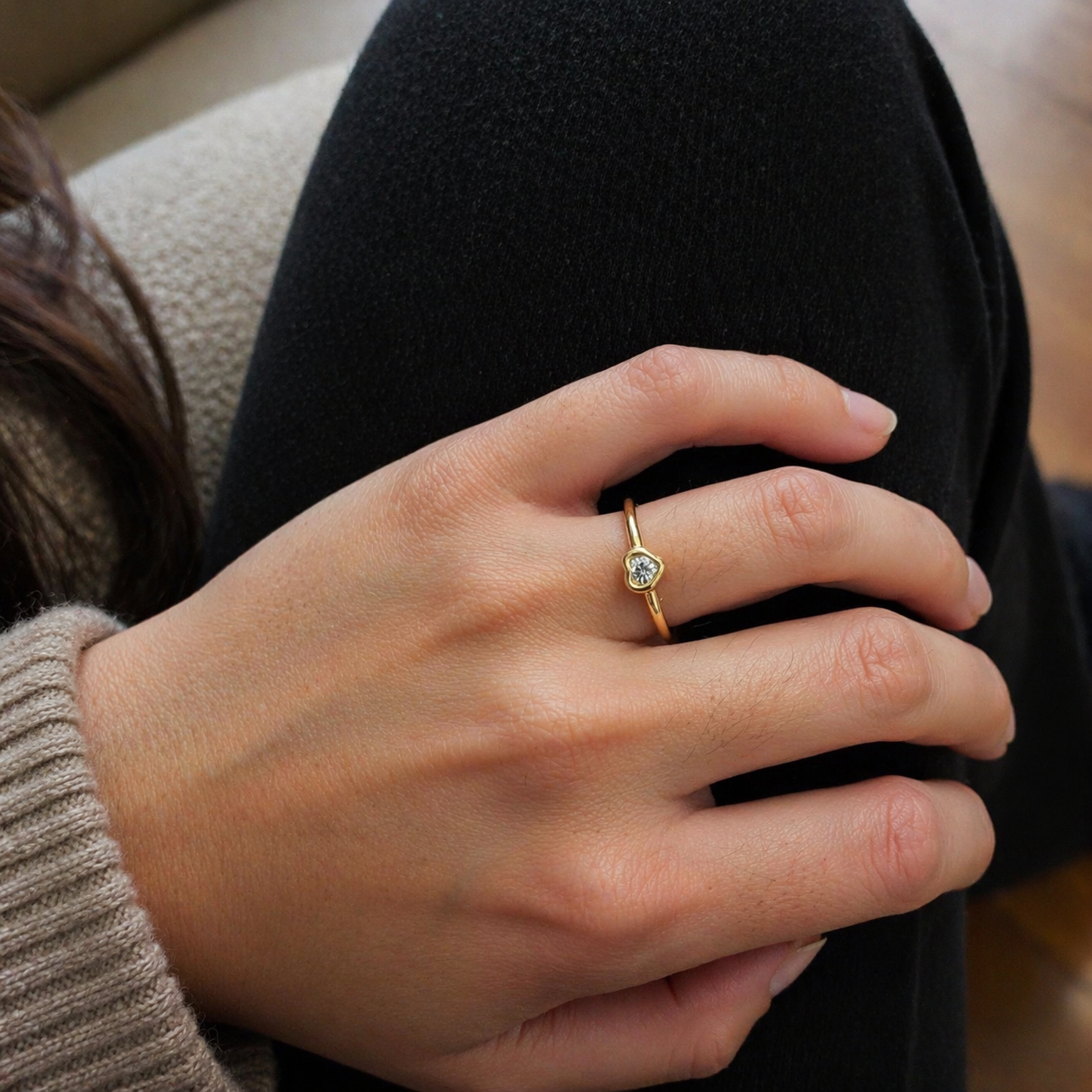Anillo de corazón pequeño