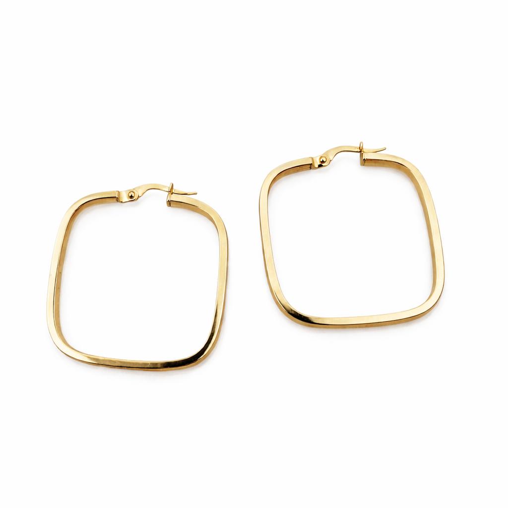 Pendientes de Aros Cuadrados