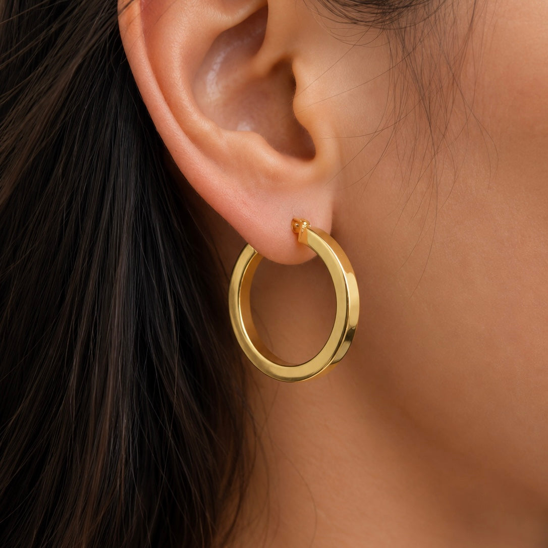 Pendientes de Aro Cuadrados