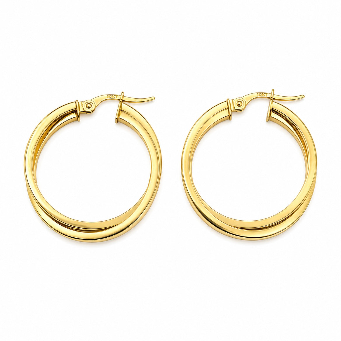 Pendientes de Aro de Doble Capa
