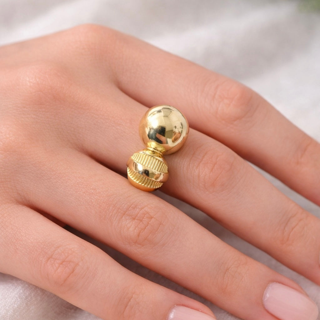 Anillo de Doble Esfera