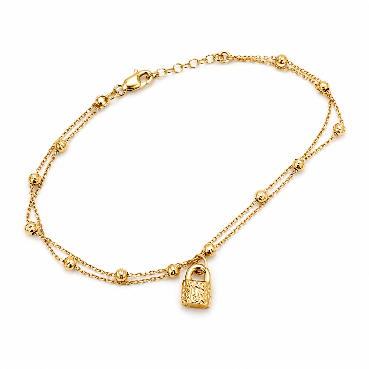 Pulsera con Encanto de Doble Cierre
