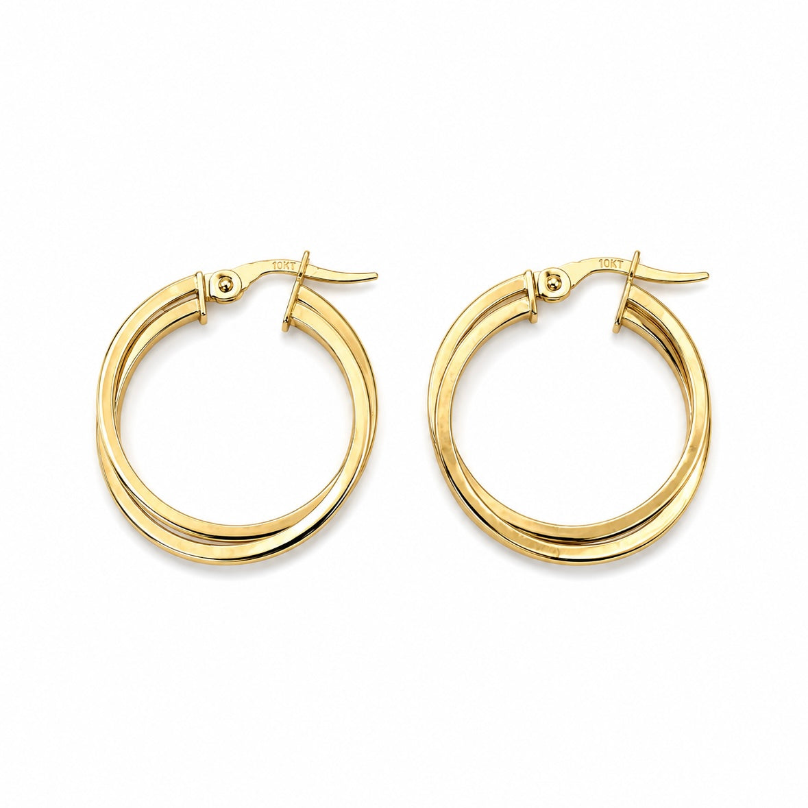 Pendientes de Aro de Doble Capa