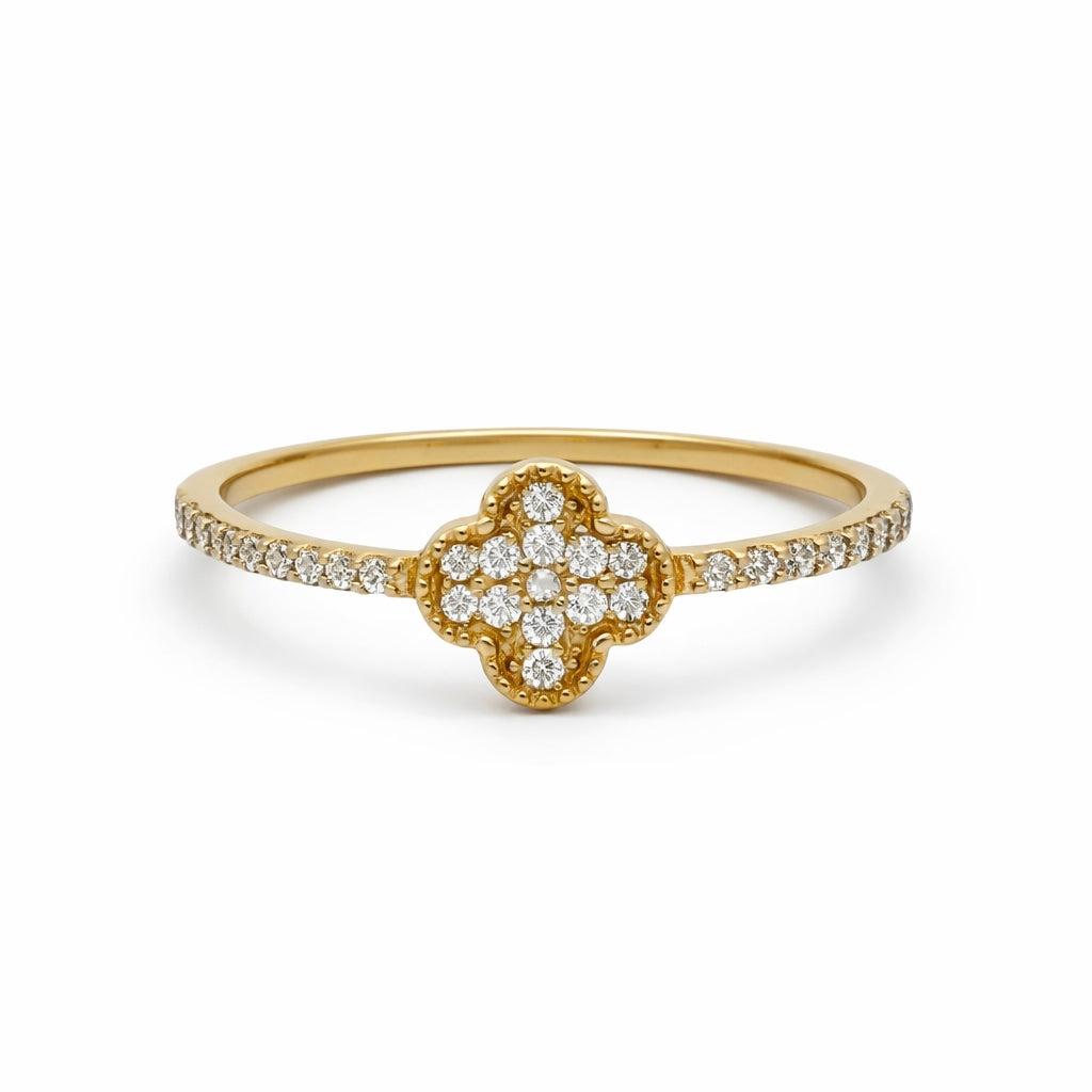 Pave Clover Ring