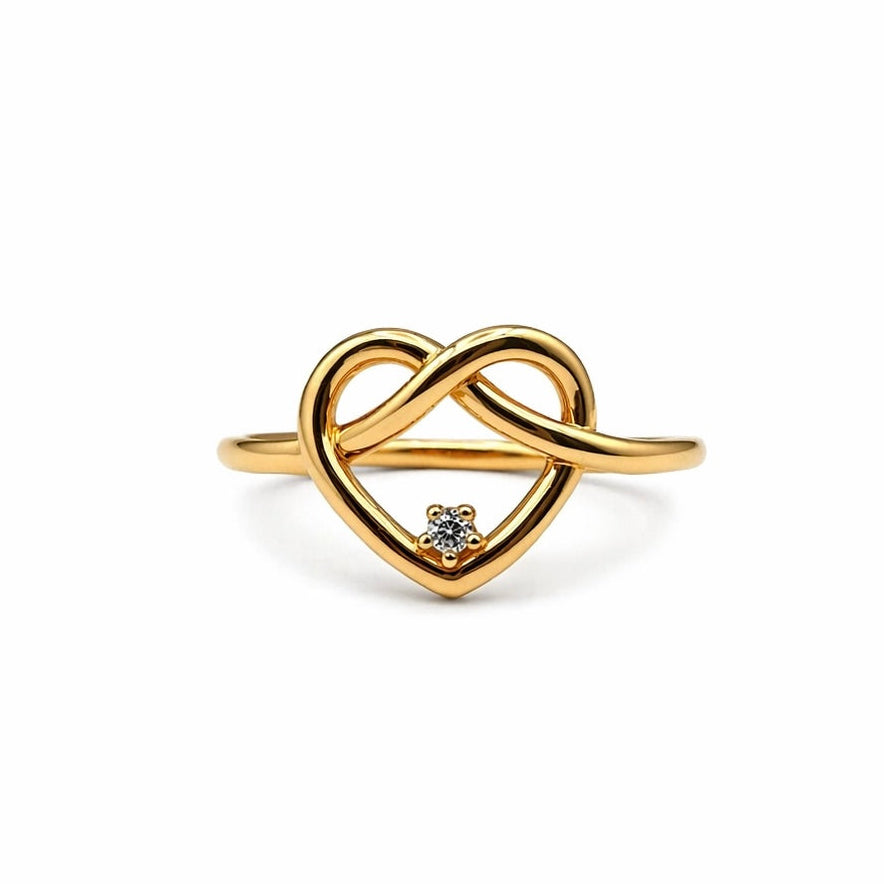 Anillo de corazón infinito