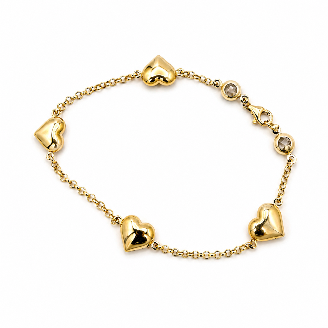 Pulsera de Corazones Enlazados