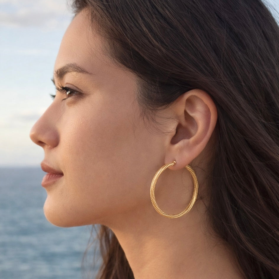 Pendientes de Aros Brocados