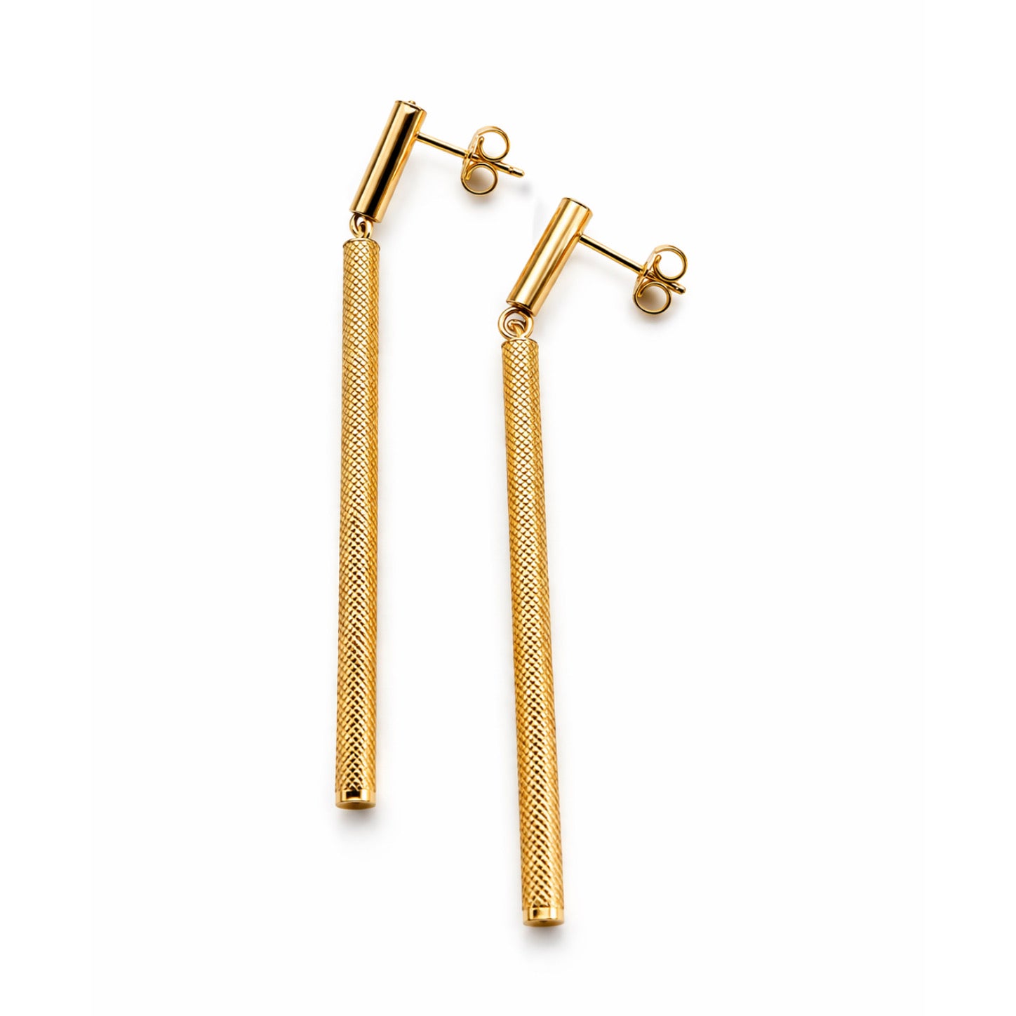 Pendientes Colgantes de Barra con Corte de Diamante